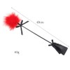 FSSTUD PU Leather Horse Riding Whip Paddle Feather Teaser Stick