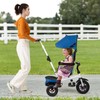 HONEY JOY Tricycle, 5-in-1 Folding Baby Trike Stroller w/Adjustable Handle