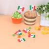 NUOBESTY 100pcs Mexico Flag Mexican Toothpicks Flags Small Toothpick Cocktail