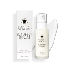 Sunshine Serum - Suero Protector Solar Mineral Enriquecido - 169 Fl Oz - Fps 50 Con Escualano Hidratante Para La Piel Y Vitamina C - Para Todo Tipo Y Tono De Piel