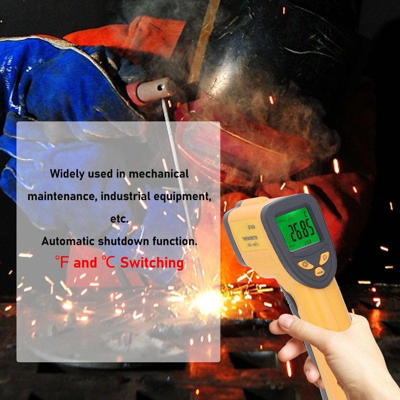 Non Infrared Digital Thermometer -50‑600℃ Temp, Target Designator with Data