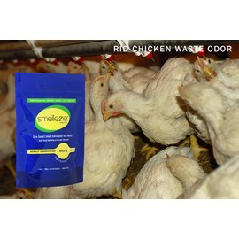 SMELLEZE Natural Chicken Coop Odor Eliminator Granules: 2 lb. Bag Stinky Coop Refresher Works. Sprinkle in Chicken Coop, Bedding, Run, Pen, Nest & Yard. Unscented. Flock Safe