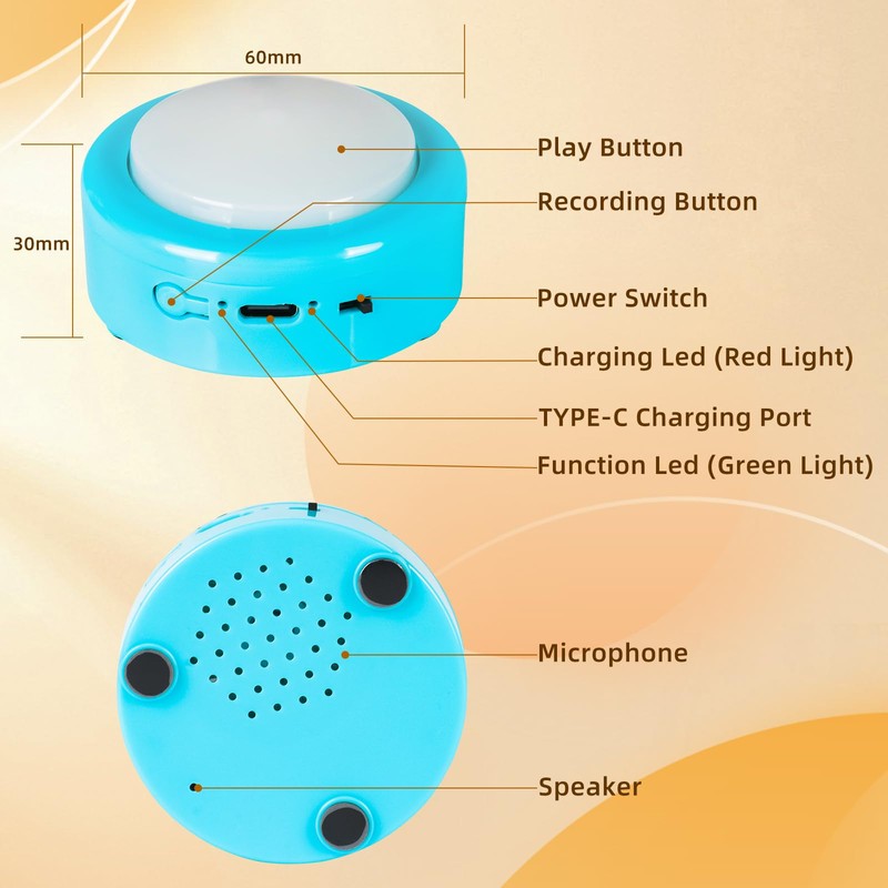 KIMPOK Dog Buttons for Communication – 6 Pack Rechargeable Dog