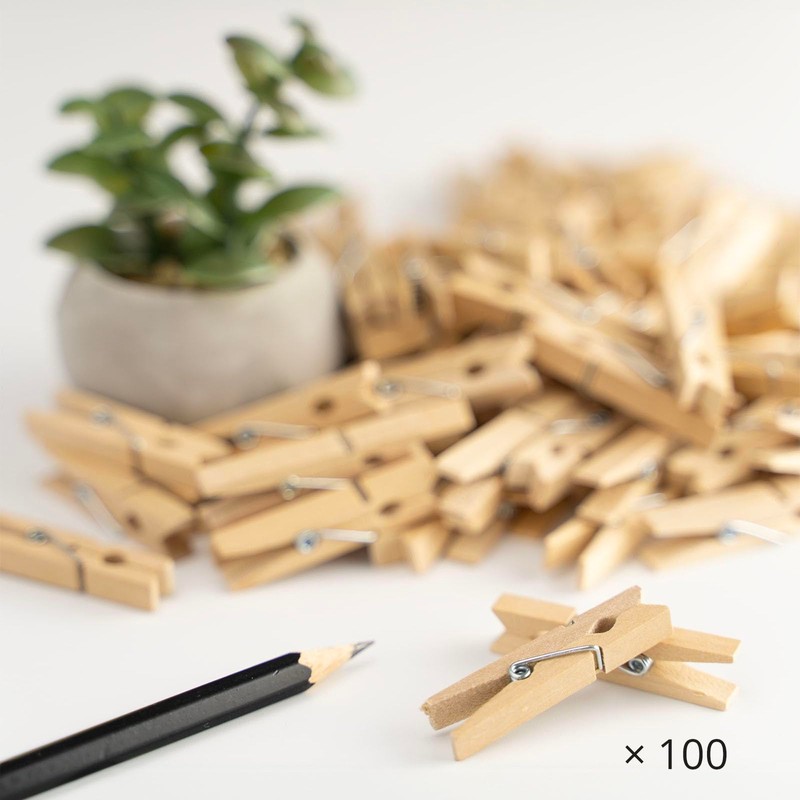 Wooden Clothes Pegs A00154025 Natural Birch Wood 45 mm Pack