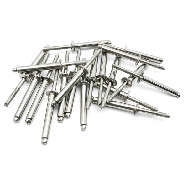 Hippo Hardware (4mm X 20mm) Pop Rivets Dome Head Open