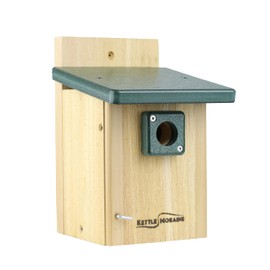 Kettle Moraine Cedar Nest Box with Recycled Roof for Wrens & Chickadees