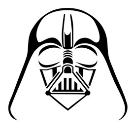 Darth Helmet Vader Decal Vinyl Sticker Auto Car Truck Wall Laptop | Black | 5.5" x 5"