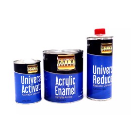 MTX SUPER GLOSS JET BLACK 1 QUART kit Single Stage ACRYLIC ENAMEL  Car Auto Paint