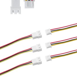 Bridgold 20 Pairs JST-XH 2.54 3Pin Connector Balance Plug Lead Socket Male and Female with 100mm Silicone Wire Cables. (3Pin)