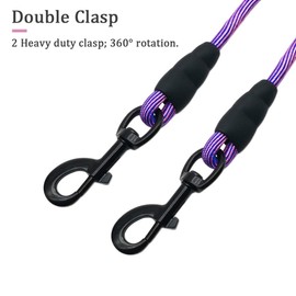 MayPaw 8FT/10FT Dog Tie Out/Check Cord, Heavy Duty Nylon Rope Training Leash 3/8-Inch Thick, Great for Strong Small Medium Large Dogs Indoor or Outdoor Walking, Camping, Hiking, Playing