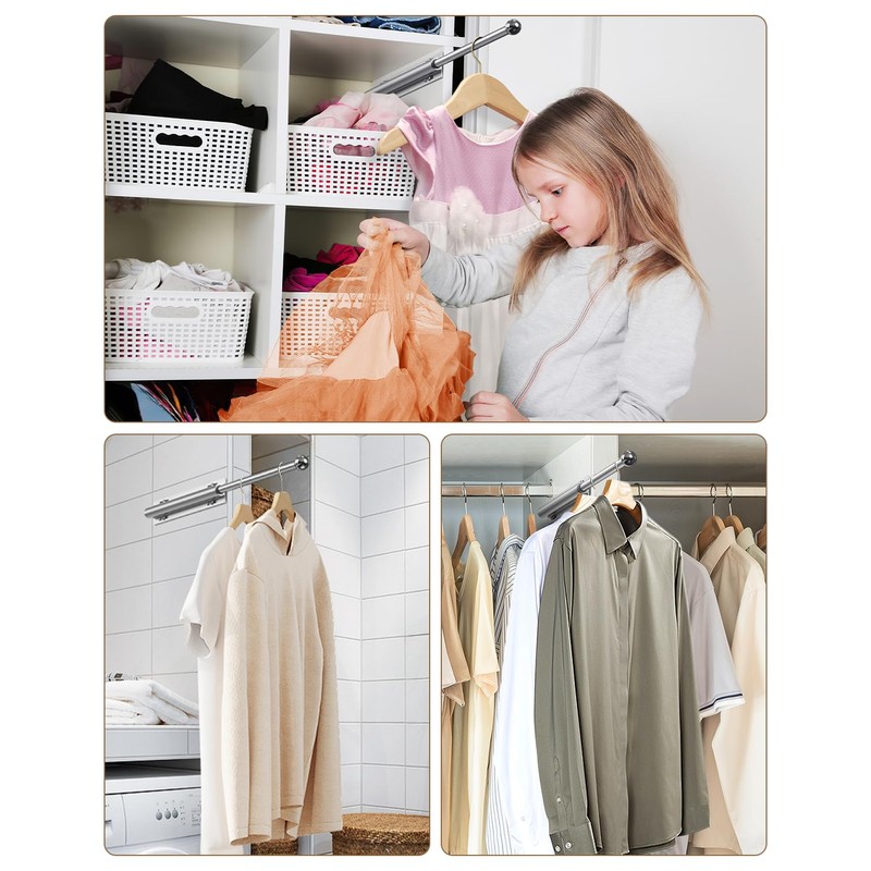 Supforce Valet Rod for Closet Pull Out, Retractable Slide Out