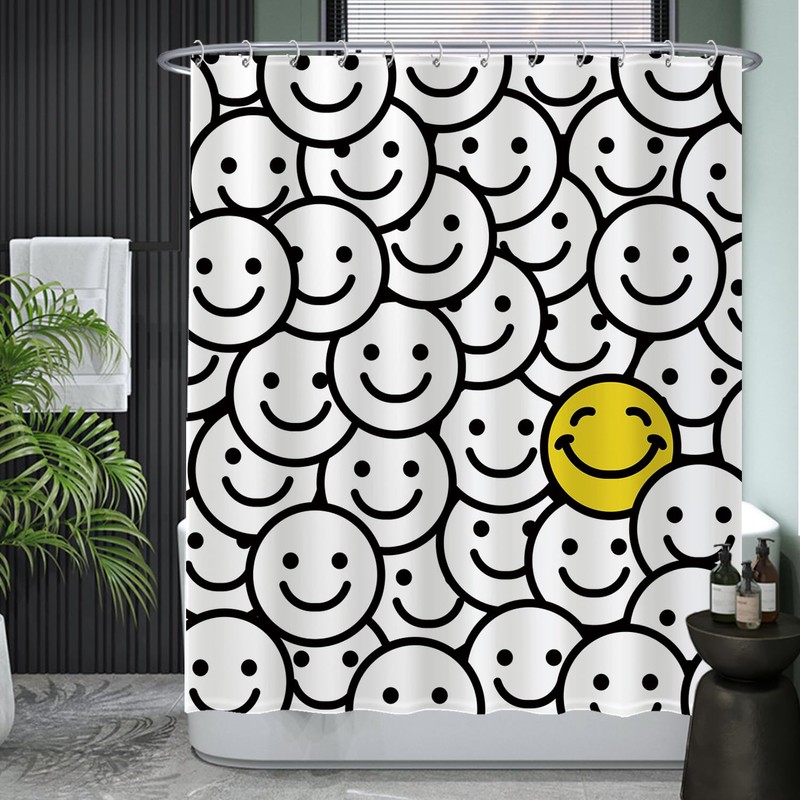 Ulticool - Smiley Smiley Shower Curtain - 180 x 200