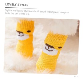 BUGUUYO 2 Sets pet Socks Dog Leggings Dog Leg Covers Dog Leg Socks Dog Socks Dog Joint Protector Dog Leg Warmers Small Knitting Gloves pet Leg Joint Protector Cotton Protection pad The cat