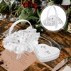 jojofuny 5pcs Wedding Party Heart-Shaped Ring Pillow Elegant Ceremony Ring