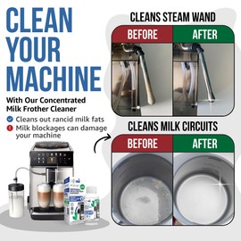 Universal Milk Frother Cleaner 200ml - For Milk Circuits, Steam Wands & Equipment - 7 Doses - Just Add Water