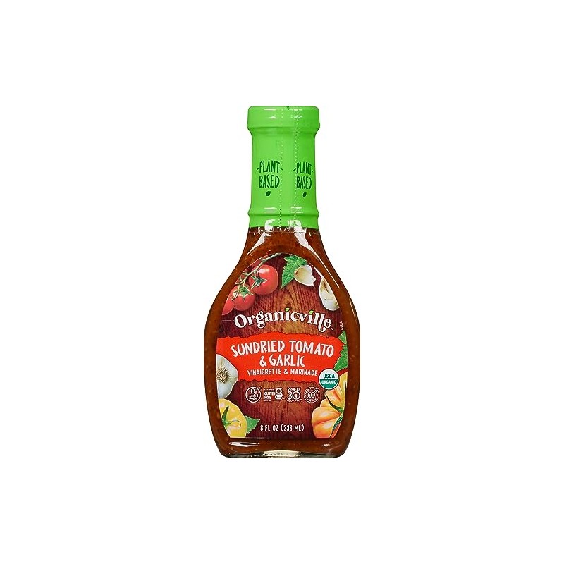 Organicville Sundried Tomato and Garlic Vinaigrette - Salad Dressings, Keto