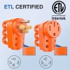 Nilight 50 Amp RV Male and Female Plug Set 14-50P