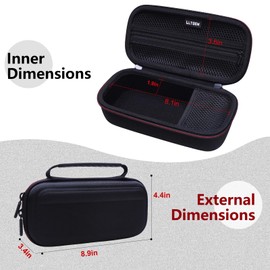 L LTGEM 4K Digital Camera Case for‎ brewene/zheozeig/Duluvulu/Oiadek/Femivo 4K Digital Camera, Lens and Other Accessories, with Shoulder Strap(Inside: 8.1" x 3.6" x 1.9"), Case Only, Black