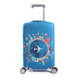 Ziyonix Suitcase Protective Cover Elastic 18-32 Inch Washable Dustproof Suitcase Cover Luggage Cover Luggage Protector Travel Suitcase Cover with Zip for Suitcases, blue