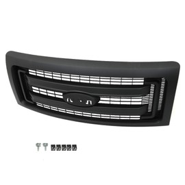 RainMan S Front Bumper Hood Grille Matte Black Grille Replacement for 2009-2014 F-150
