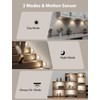 GBEAST 6 Pack Under Cabinet Lighting, Rechargeable Motion Sensor Puck