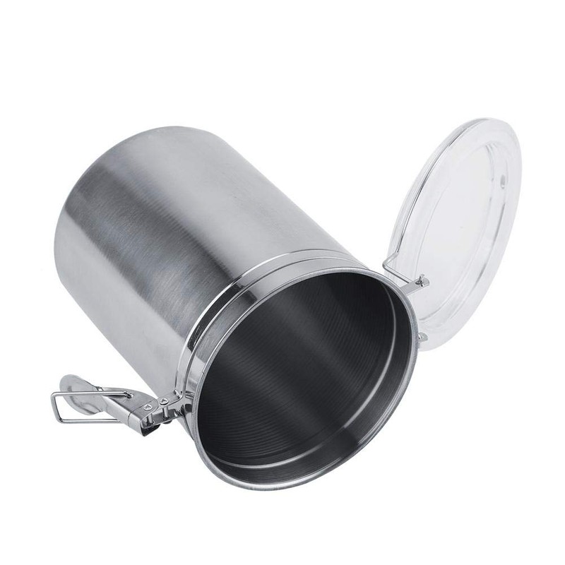 Food Storage Jar, Stainless Steel Coffee Container Airtight Sealed Food