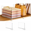 Clear Acrylic Shelf Dividers for Closet Organization - 2 Pack