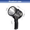 SHUONE57 Rechargeable Spotlight, Super Bright 90000LM Handheld Flashlight Led Spot