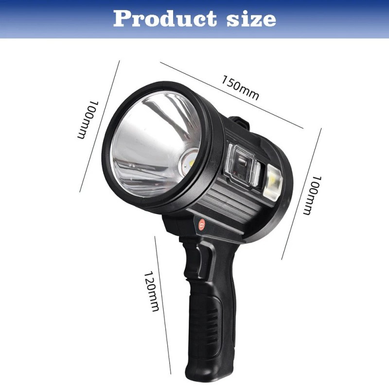SHUONE57 Rechargeable Spotlight, Super Bright 90000LM Handheld Flashlight Led Spot