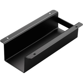 Yamazaki 4543 Under Table Handy Mop & Remote Control Holder, Black, Approx. W 3.7 x D 7.1 x H 1.8 inches (9.5 x 18 x 4.6 cm), Tower Remote Control, Handy Mop Storage, Quick Use