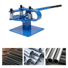 Manual Pipe Tube Bender with 1"-3" with 7 Dies, Manual Bench Top Pipe Bending Machine Metal Steel Copper Tube Bender for Repair Shops