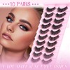 FADLASH False Eyelashes 10 Pairs Faux Mink Lashes Wispy Fake
