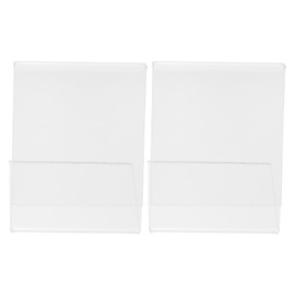 GLEAVI 2pcs Qr Code Table Sign Holders Business Card Display Holder L Shape Sign Holders Desktop Stand Ad Frames Stand A Frame Sign Desk Signs Emblems Display Board Plastic Menu