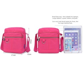 GFM® Womens Nylon Waterproof Cross Body Shoulder Bag - S1-Navy Blue - (NCB-9925-GHNL)