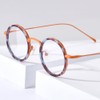 FONEX Acetate Titanium Glasses Frame Men 2024 New Round Eyeglasses