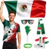 Kit Fiesta Mundial México 2026: Bandera, Bufanda, Gafas, Pintura y