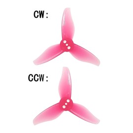 8 Pairs RC Propeller 2023 1.5mm 3-Blade Propeller 3 Holes Props for Gemfan Hurricane for 1105-1108 Brushless Motor RC Drone FPV Racing Toothpick 8CW 8CCW(4 Pairs Gray, 4 Pairs Red)
