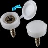 PAGOW 50 Pcs Plastic Hinged Screw Cover Caps, Fold Snap
