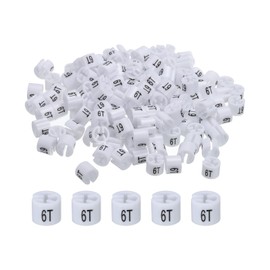 MECCANIXITY Clothes Hanger Marker (6T, White) Colored Hanger Sizer Garment Markers Tag, Pack of 150