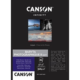 Canson Infinity Baryta Photo II Photo Paper, 5 x 7 Inch, 25 Sheets, 310 g