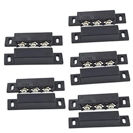 Sopepoyie NC/NO Recessed Wired Window Door Contact Sensor Alarm Magnetic Reed Switch for Office Home Security System, Sets of 5