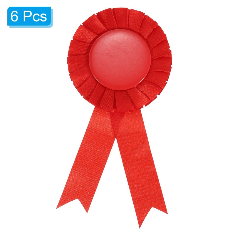 PATIKIL Blank Award Ribbon, 6 Pcs Rosette Ribbon Honorable Prize