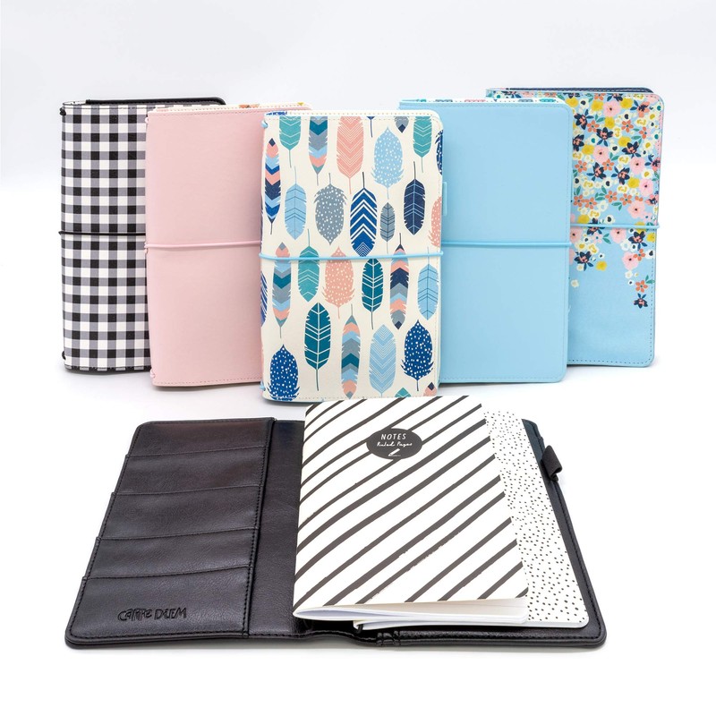 Pukka Pad, Carpe Diem Refillable Traveler’s Notebook Cover – Faux