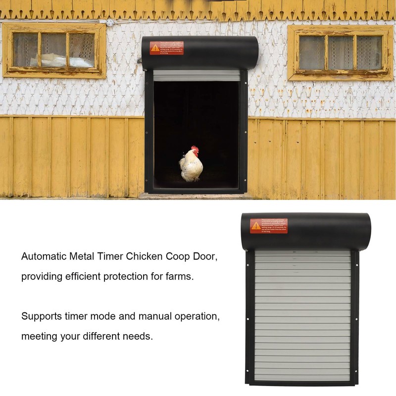 Metal Solar Powered Door for Duck Goose Farm, Automatic Chicken