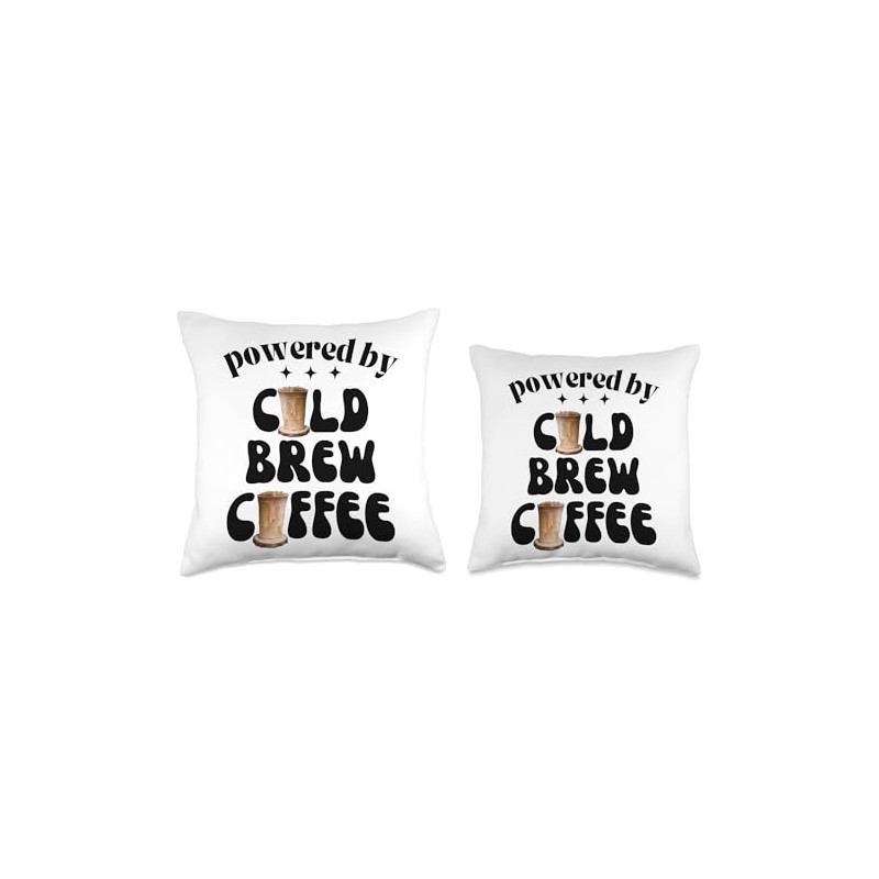 Powered By Cold Brew Coffee Throw Pillow