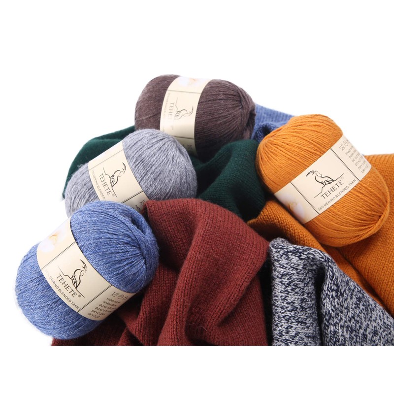 TEHETE Wool for Knitting and 35% Merino Wool Hand Knitting