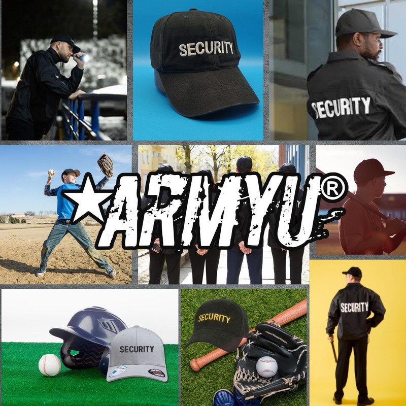 Security Fitted Baseball Hat Structured Uniform Guard Officer Pro-Formance Flexfit