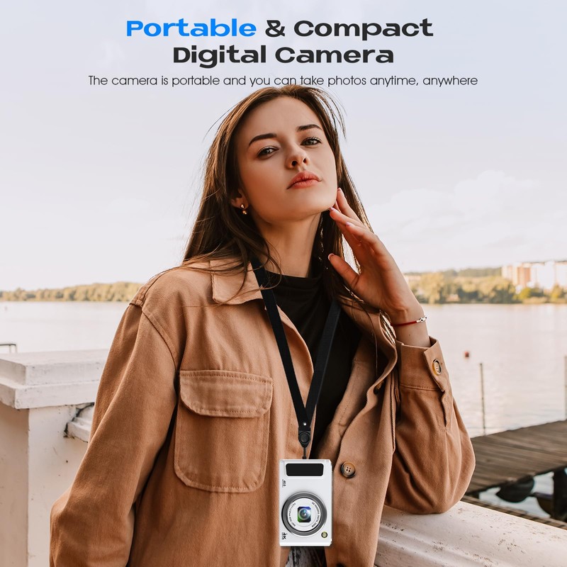 Bofypoo Digital Camera, 4K Autofocus Vlogging Camera with 32G Memory