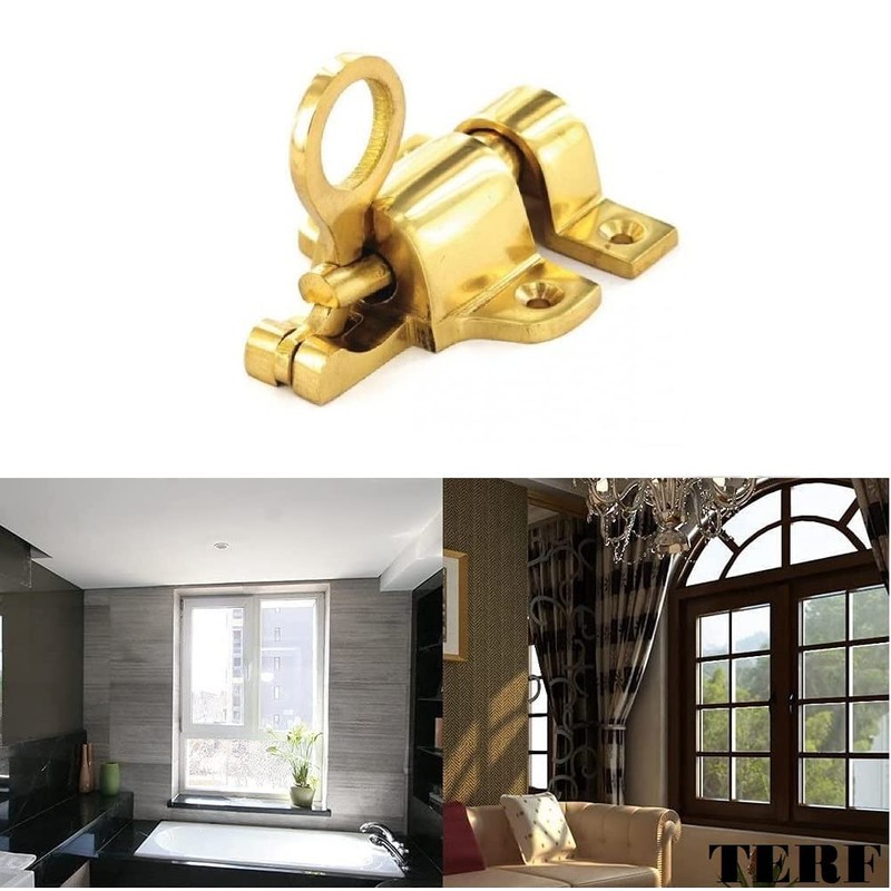 TERF® Traditional Vintage Polished Brass Window Fanlight Skylight Catch Security