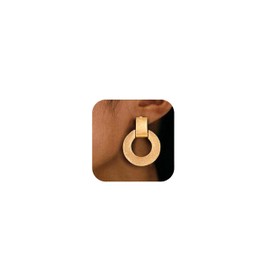 HolidayQbee Women's Clip-On Earrings Gold Circle Vintage Design Clip Earrings - Elegant Fashion Jewellery, Skin-friendly & Colour Faithful, Earrings Without Ear Hole as a Gift for Women and Girls